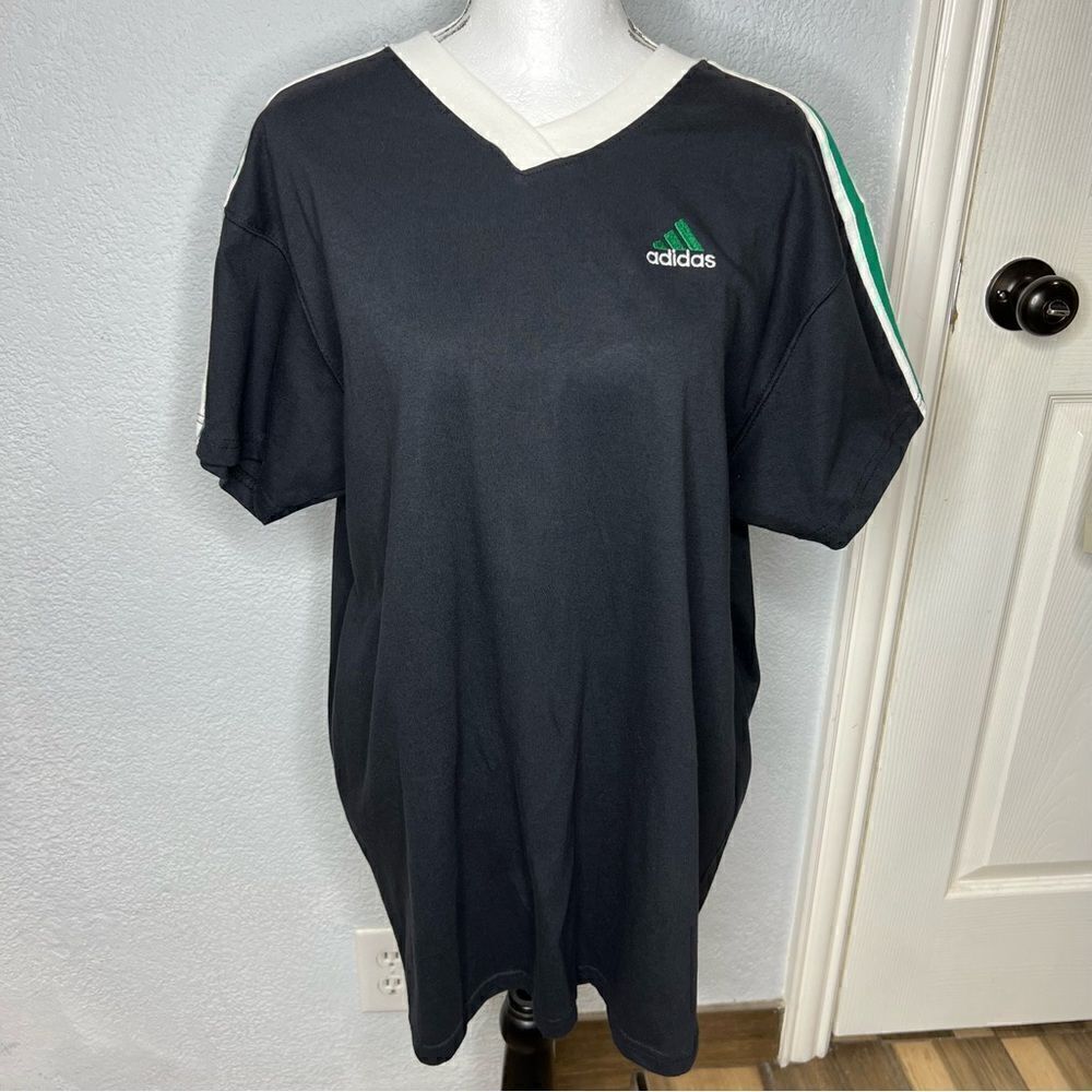 New! Adidas Pullover Crew Neck Men’s Tee Shirt Top Black Sz L - Picture 2 of 10